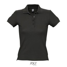 PEOPLE Damskie POLO 210g Czarny / Czarny opal M (S11310-BK-M)