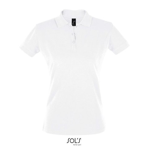 PERFECT Damskie POLO 180g Biały XXL (S11347-WH-XXL)