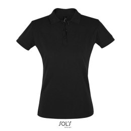 PERFECT Damskie POLO 180g Czarny / Czarny opal L (S11347-BK-L)