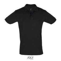 PERFECT Męskie POLO 180g Czarny / Czarny opal XXL (S11346-BK-XXL)