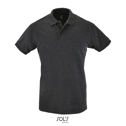 PERFECT Męskie POLO 180g charcoal melange L (S11346-CE-L)