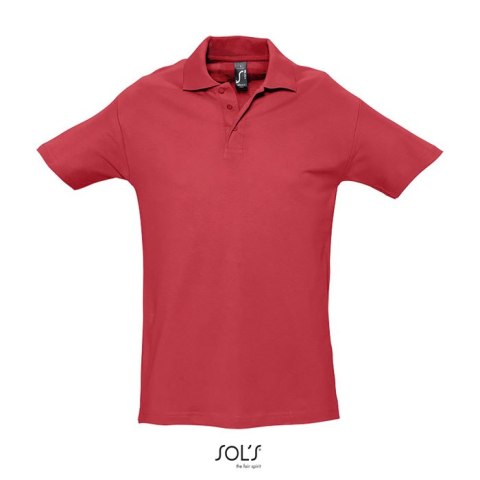 SPRINgII Męskie POLO 210g Czerwony XL (S11362-RD-XL)