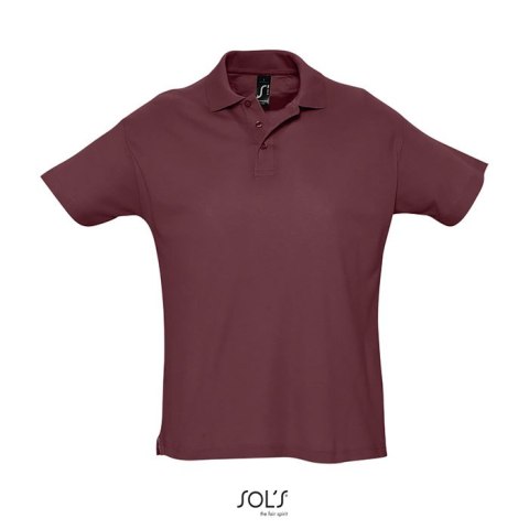 SUMMER II Męskie POLO 170g Burgundy L (S11342-BG-L)