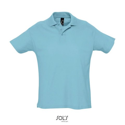 SUMMER II Męskie POLO 170g atoll blue L (S11342-AL-L)