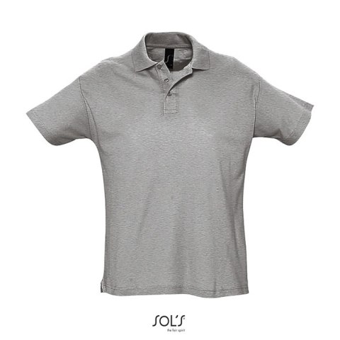 SUMMER II Męskie POLO 170g grey melange L (S11342-GY-L)