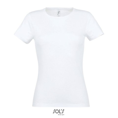 MISS Damski T-SHIRT 150g Biały L (S11386-WH-L) MISS Damski T-SHIRT 150g Biały L (S11386-WH-L)