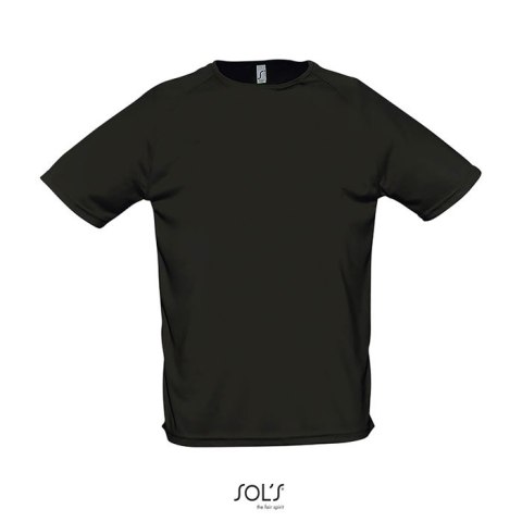 SPORTY Męski T-SHIRT 140g Czarny / Czarny opal L (S11939-BK-L)