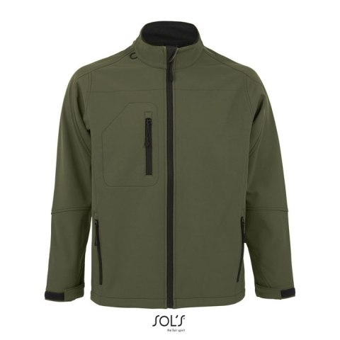 RELAX Męski softshell 340g army S (S46600-AR-S)