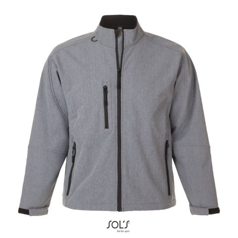 RELAX Męski softshell 340g szary melanż L (S46600-GM-L) RELAX Męski softshell 340g szary melanż L (S46600-GM-L)