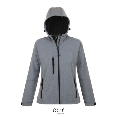REPLAY damski softshell340 szary melanż M (S46802-GM-M)